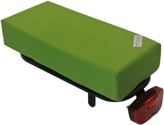Hooodie BIG Cushie Olive Solid zacht en vrolijk fietskussen voor op bagagedrager van HOOODIE