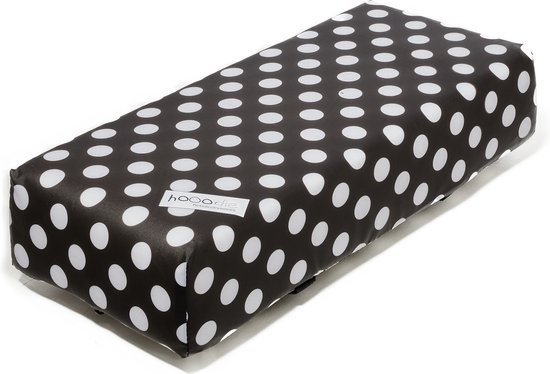 Hooodie Big Cushie White Small Dots - zacht en vrolijk fietskussen voor op bagagedrager van HOOODIE