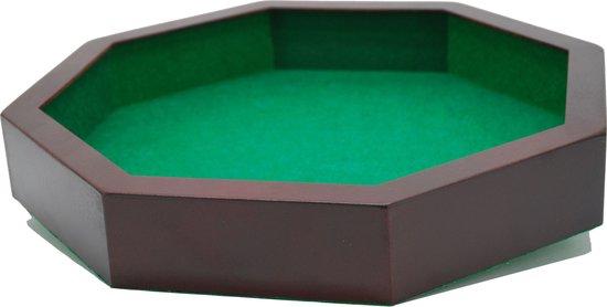 HOT Games Dobbelpiste 8-hoek. MDF gr.vilt 38cm. van Hot
