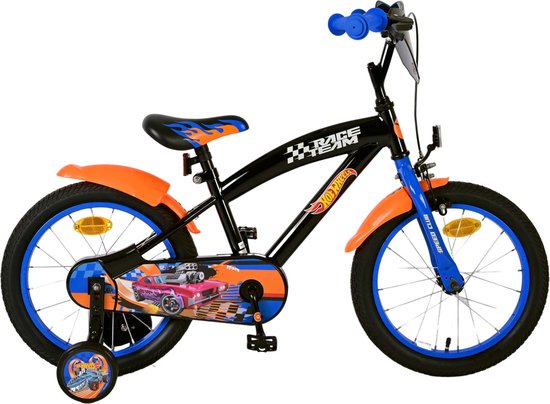 Hot Wheels Kinderfiets - Jongens - 16 inch - Zwart Oranje Blauw van Hot Wheels