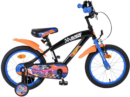 Hot Wheels Kinderfiets - Jongens - 16 inch - Zwart Oranje Blauw van Merkloos