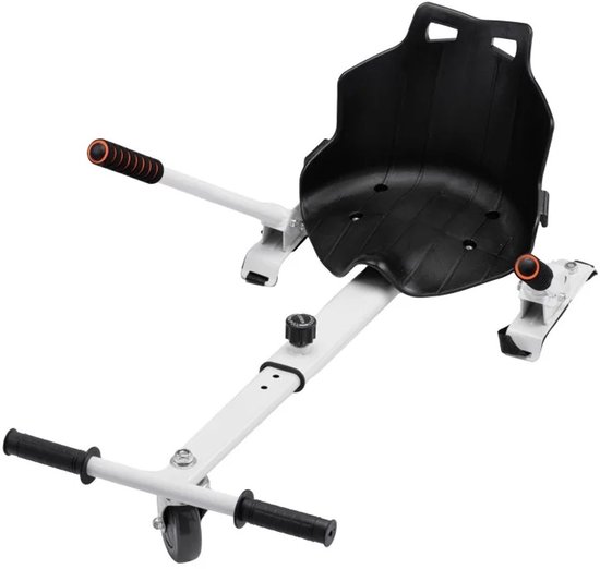 Hoverboard kart - Hoverkart voor Hoverboard - Hoverkart voor Oxboard - Zitje scooter voor 6,5, 8,5 en 10 inch Hoverboard - Kart uitbreiding - Hoge Kwaliteit Materiaal - Wit van Merkloos