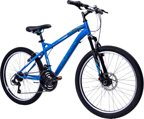 Huffy Extent 24 Inch Kinderfiets Shimano 18 versnellingen Mountainbike voor Jongens en Meisjes 8+ jaar - Blauw van Huffy