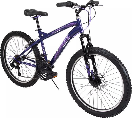 Huffy Extent 24 Inch Kinderfiets Shimano 18 versnellingen Mountainbike voor Jongens en Meisjes 8+ jaar - Paars van Huffy