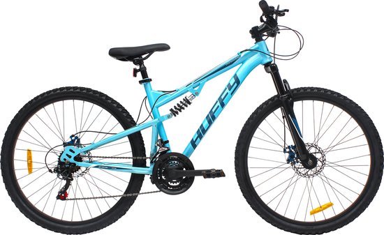 Huffy Marker Volledig geveerde mountainbike 21 versnellingen Shimano 26 inch medium - Blauw Fiets van Huffy
