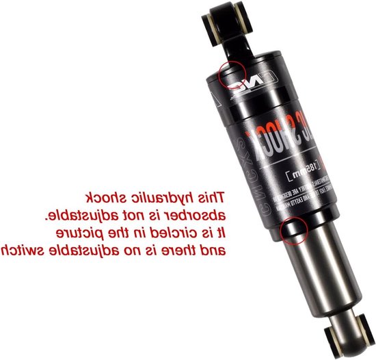 Hydraulische schokdemper voor mountainbike, achtervering, 190 mm, geschikt voor MTB en off-road fietsen van Merkloos