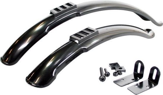 Hzb spatbordset 16 - 20 inch kunststof zwart van Hazebike