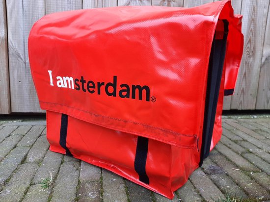 I Amsterdam - Dubbele fietstas - 40 liter - Rood bysonil van I Amsterdam