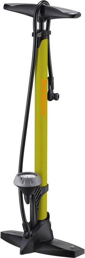 IceToolz Sport voetpomp staal met meter 160PSI/11bar van Icetoolz