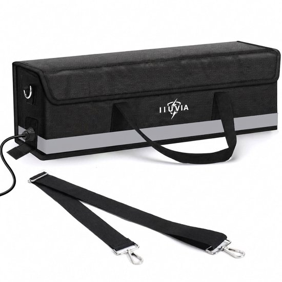IIuvia Fietstas - 50 x 15 x 15 cm (11.4 liter) Kleur (Grijs) - Accutas Ebike Brandveilig - Accutas Ebike 8 lagen Brandvertragend materiaal