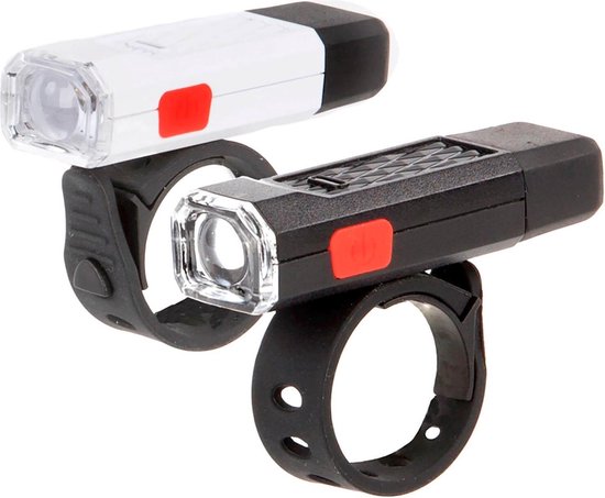 Ikzi Goodnight Twin - Fietsverlichtingsset - Led - USB Oplaadbaar - Zwart
