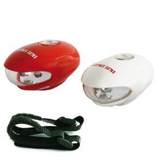 Ikzi Light Haai Led Set - Fietsverlichtingset - LED - Batterij - Wit/Rood
