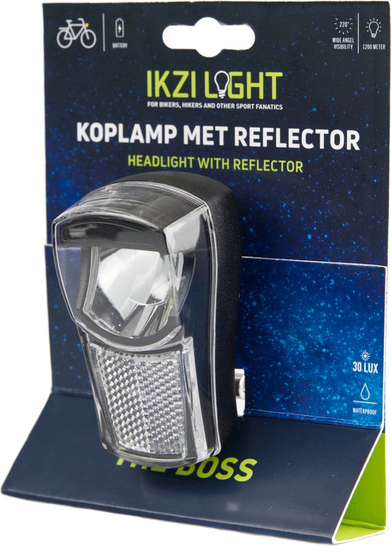 Ikzi Light Koplamp The Boss - 30 Lux LED - voorvorkbevestiging - zichtbaar tot 1200 meter