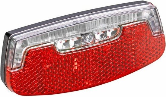 Ikzilight Achterlicht E-bike - 2xLED - Reflector - Standlicht - 8-48V - Zichtbaar tot 1000m