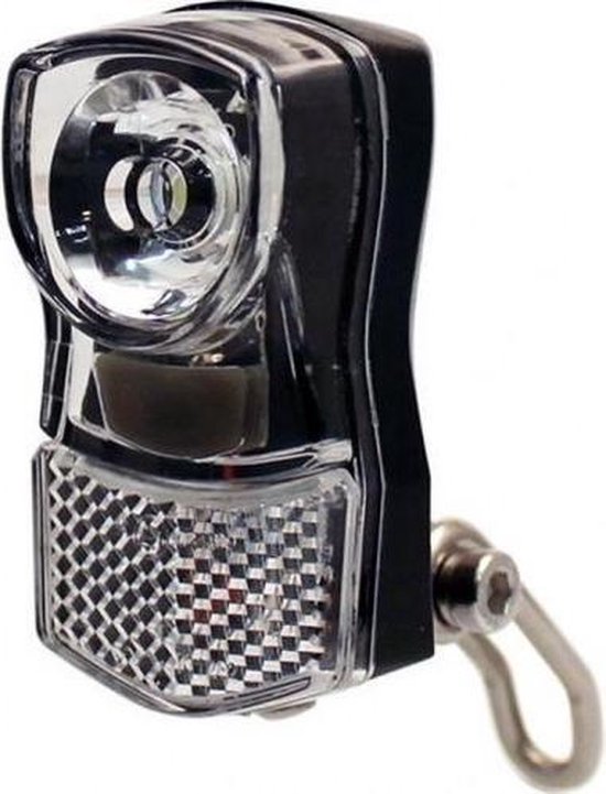 Ikzilight Koplamp - Compact LED - Chroom - Met Bracket - Inclusief Batterijen