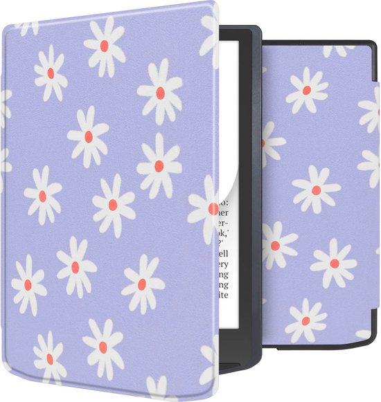 imoshion Ereader Cover / Hoesje Geschikt voor Pocketbook InkPad 4 / Pocketbook InkPad Color 3 - imoshion Design Slim Soft Case Sleepcover Bookcase zonder stand - / Flowers Distance van iMoshion