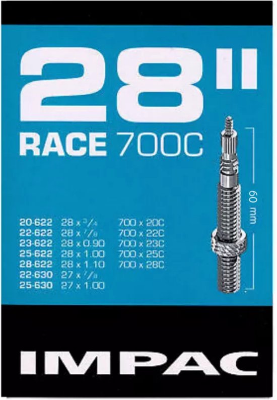 Imp Binnenband (by Schwalbe) SV28 Race, 28x1 ETRTO 20/28-622/630, Ventiel: Frans 60mm van Schwalbe