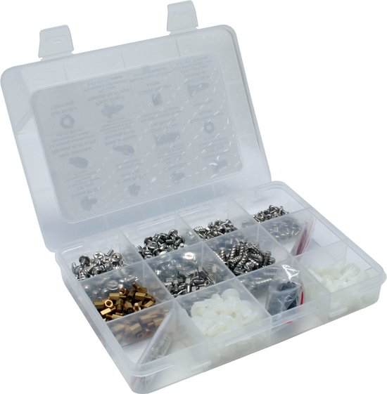 Inhoud: 50 schroeven voor behuizingen 50 HDD schroeven 50 CD-rom schroeven 50 schroeven #4-40 voor D-Sub 50 moederbordschroeven 50 schroeven #4-40 voor D-Sub kabel 50 schroeven voor koelventilators van StarTech