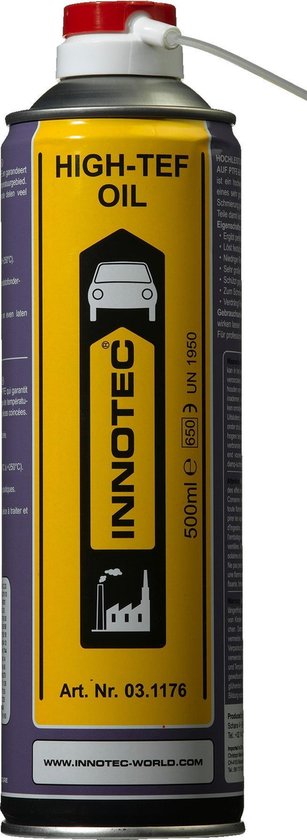 Innotec High-Tef Oil 500ml - Smeermiddel geschikt tot 250 graden