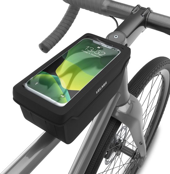 Innovatieve fietstas met magnetische sluiting, functioneert als een frametas en stuur tas, fietsaccessoires, stuur tas, frametas, fietstas stuur. van Flintronic