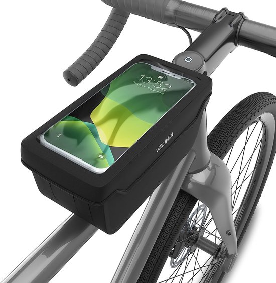Innovatieve fietstas met magnetische sluiting, werkt als een frame tas en stuurtas, Fietsaccessoires, fiets stuurtas, fiets frame tas, fiets stuurtas van Flintronic