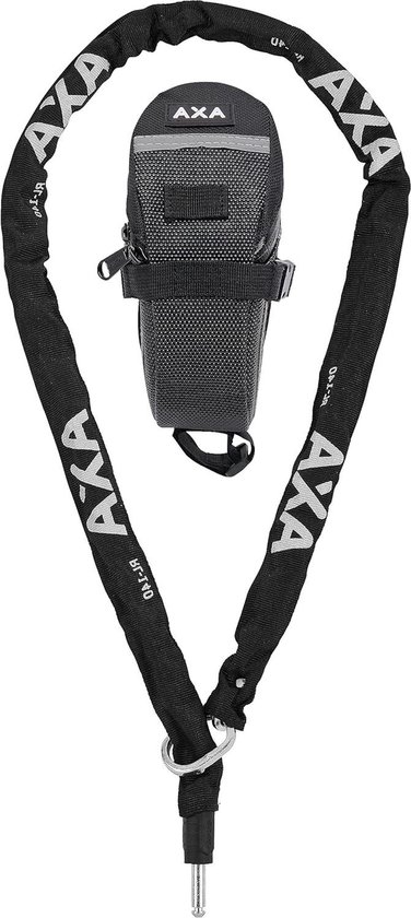 Insteekketting voor frameslot 140 cm 55 mm - combineerbaar met framesloten - zwarte jas kettingslot van AXA