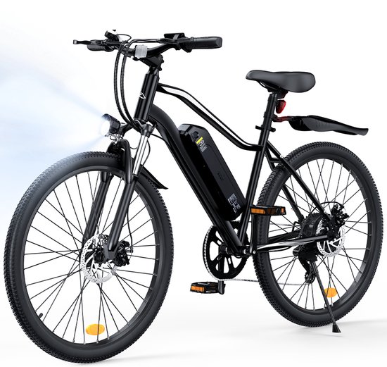 iScooter EB3S E-bike - 26 inch - 70km actieradius - 36V15Ah accu - Topsnelheid 25 km/u - Snelheidsstanden 5 standen - Maxdraagvermogen 150 kg - zwart