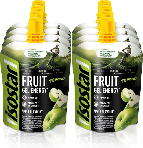 Isostar Actifood - Energieboost - Appel - 8 x 90 gr