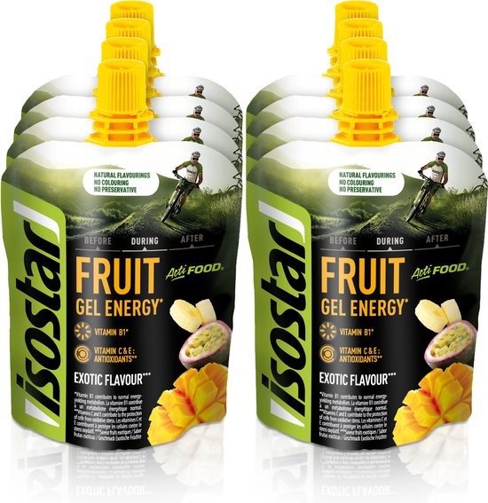 Isostar Actifood - Energieboost - Passievrucht, Mango & Banaan - 8 x 90 gr van Merkloos
