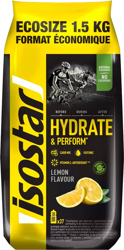 Isostar Energiedrank - Hydrate&Perform - Ecopack - Citroen - 1,5 kg van Merkloos