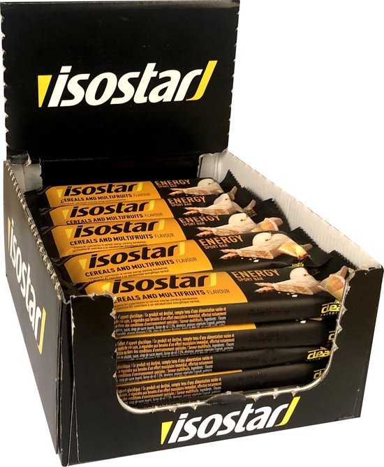 Isostar Energy Sport Bar - Energiereep voor duursport - Ontbijtgranen & Multivruchten - 30 x 40 gr van Merkloos