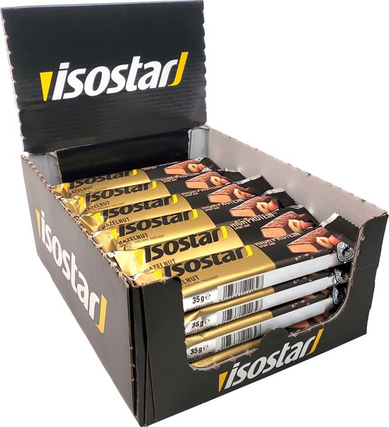 Isostar High Protein - Eiwitreep voor krachtsport - Hazelnoot - 30 x 35 gr van Merkloos