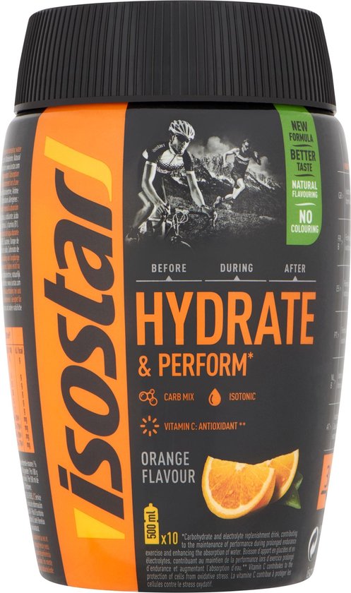 Isostar Hydrate & Perform - Isotone Sportdrank - Sinaasappel - 10 x 500 ml van Merkloos