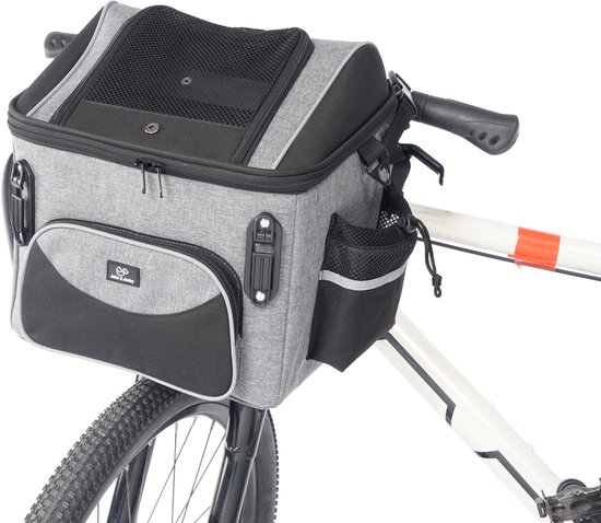 Jake and Jacky Hondenfietsmand - Fietsmand Hond Voorop - Hondenmand Fiets - Autostoel Hond - Kleine Hond max 8 kg - 39x28x34 cm van Merkloos