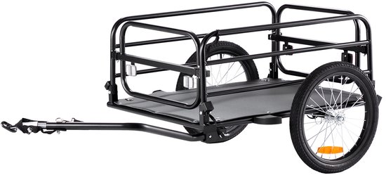 Jessi Store - Fietskar - Fiets kar - Fietsaanhanger - Bagagefietskar - Opvouwbaar - 72,5kg draagvermogen - 141 x 73 x 55 cm van Merkloos