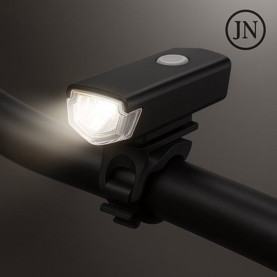 JN® Oplaadbare LED Fietslamp – Stijlvolle en Waterdichte Fietskoplamp met USB-aansluiting – Superheldere Fietsverlichting voor Dag & Nacht Veiligheid - Voorlicht fiets - Led voorlamp - Fietslicht - Koplamp fiets - Fietsverlichting van Merkloos