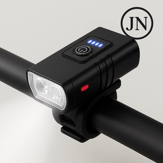 JN® USB-C Oplaadbare Fietslamp - 2× T6 LED 1000 Lumen, MTB/Stadslicht, Aluminium, Waterbestendig, Lange Accuduur - Koplamp - Fietsverlichting - Mountainbike - Wielrennen