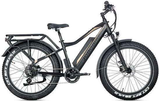 JOBOBIKE Robin Pro - Elektrische Fatbike - Zwart-goud