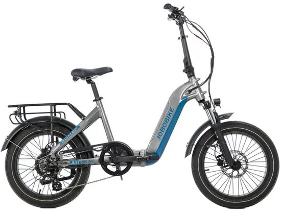 JOBOBIKE Romer Elektrische Vouwfiets - Lage Instap - 20 Inch - 250W Bafang Motor - 7 Versnellingen - 120 km Actieradius - Mechanische Schijfremmen - Grijs van Jobobike