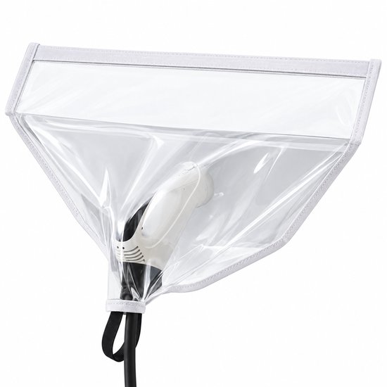 Joiride - Magnetische EV Laadhoes & Laadpoort Regenhoes - Waterdichte Beschermhoes voor Elektrische Auto - Transparant & Universeel - 50x60 cm - Wit - CHARGESEAL