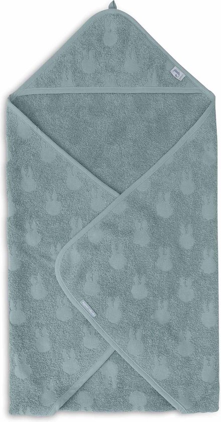 Jollein x Nijntje - Badcape Badstof 75x75cm - Baby Handdoek met Badcape, Omslagdoek, Badponcho - Miffy Jacquard Sea Green van Jollein