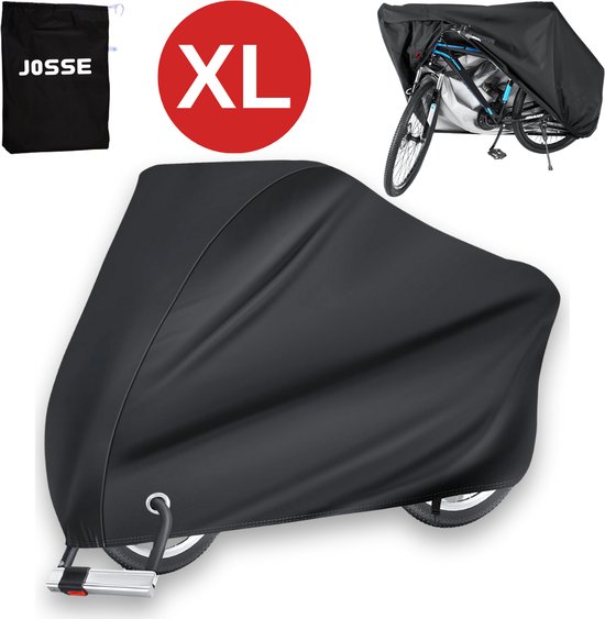 Josse Fietshoes Zwart Universeel - XL - Waterdicht - Anti-diefstal - Ultra Sterk Oxford - Incl. Opbergzak en Zadelhoes van Josse