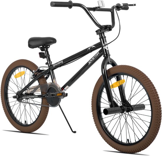 Joystar Brockway BMX-fiets - 24 inch - Handrem - Remmen - Achter V-brake - Pegs - Bruin - Geschikt voor buitenactiviteiten in de lente van Merkloos