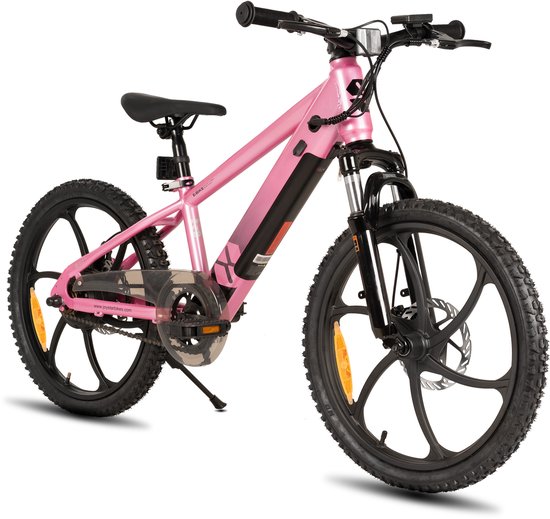 JOYSTAR Elektrische Fiets E-Bike – 20 Inch – Voor Kinderen/Tieners – 250W Motor – 1 Versnelling – Bladwiel – Mechanische Schijfremmen – Roze van Merkloos