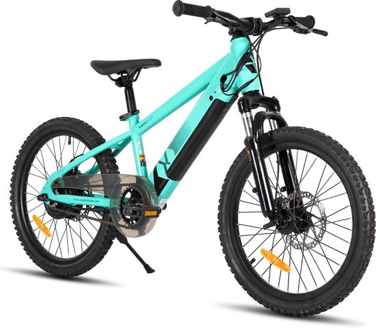 JOYSTAR Elektrische Fiets E-Bike – 20 Inch – Voor Kinderen/Tieners – 250W Motor – 1 Versnelling – Spaakwiel – Mechanische Schijfremmen – Groente van Merkloos