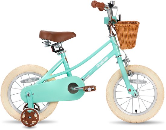 Joystar Fantasy Kinderfiets voor Meisjes - 12 Inch - Mand - Zijwieltjes - Bel - Handrem - Groen van Merkloos