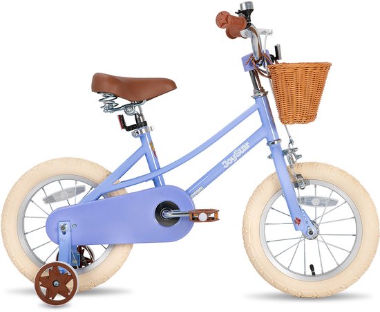 Joystar Fantasy Kinderfiets voor Meisjes - 16 Inch - Mand - Zijwieltjes - Bel - Handrem - Paars van JOYSTAR