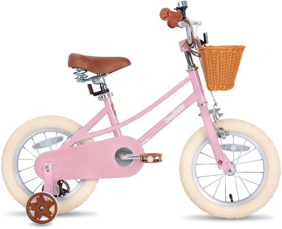 Joystar Fantasy Kinderfiets voor Meisjes - 16 Inch - Mand - Zijwieltjes - Bel - Handrem - Roze van JOYSTAR