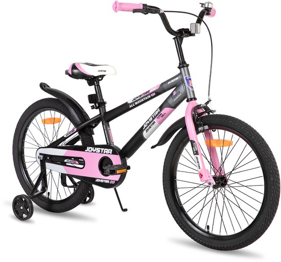 JOYSTAR New Berry Kinderfiets - 20 Inch - Voor Jongens & Meisjes (7-13 Jaar) - Inclusief Zijwieltjes - Roze van Merkloos