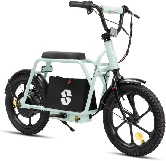 JOYSTAR Starmoto Elektrische Step met Zadel - voor Kinderen & Tieners (6-12 Jaar) - 250W Motor - Max. 25 km/u - 16 Inch Wielen - Groen